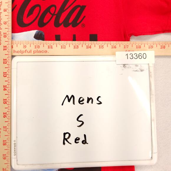 Coca Cola Short Sleeve Pullover Casual Graphic T-Shirt Mens Size Small S Red - Picture 8 of 10